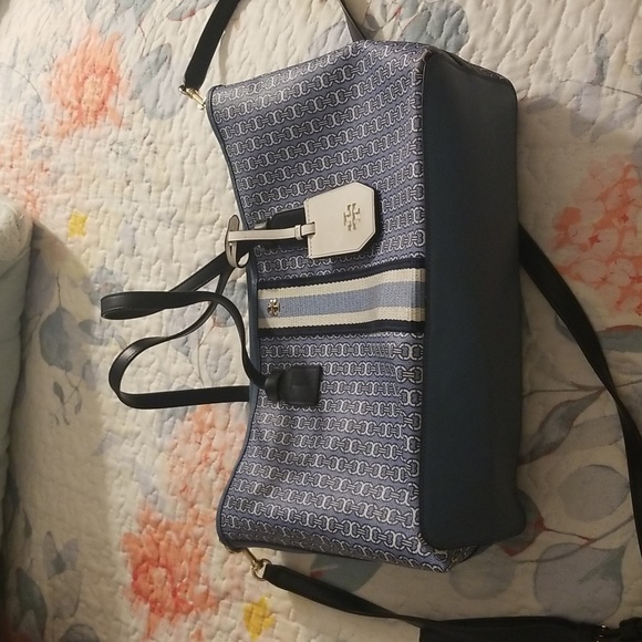 Tory burch Blue Gemini link tote Canvas - Picture 3 of 13